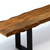 71" Live Edge Acacia Wood Bench With Black Metal Legs