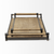 Set of Two Brown Wood Indoor Outdoor Serving Tray With Handles