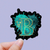 B Green Color Splash Vinyl Sticker