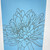 Blue Inked Flowers Style 3 Handmade Saddle Bound A5 ish sized Notebook