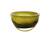 6" Moss Green Mouth Blown Crystal Thick Walled Bowl