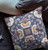 28" X 28" Blue And White Broadcloth Floral Throw Pillow