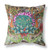 20"x20" Green Pink Blue Zippered Suede Geometric Throw Pillow