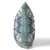 28" X 28" Gray And Blue Broadcloth Floral Throw Pillow