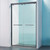 Set Of Two Aluminum and Tempered Glass Shower Doors