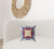 16" X 16" Indigo Geometric Indoor Outdoor Throw Pillow