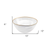 10" White and Gold Alabaster Glass Round Serving Bowl