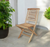 23" Natural Solid Wood Outdoor Dining Chair