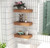 20" Brown Wood Wall Mounted Bathroom Shelves