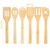 6Pcs Cooking Utensil Bamboo Wooden Spoons