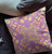 28" X 28" Purple And Yellow Broadcloth Floral Throw Pillow