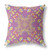 28" X 28" Purple And Yellow Broadcloth Floral Throw Pillow