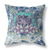 16" X 16" Blue and Yellow Geometric Indoor Outdoor Throw Pillow