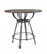 36" X 36" X 36" Gray Oak Gunmetal Metal Wood 5Pc Pk Counter Height Set