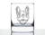 Happy Frenchie Whiskey Rocks Glass - French Bulldog Gifts