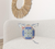 20"x20" Cream Peach Evening Blue Zippered Suede Geometric Throw Pillow