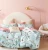 Marceau Blue/Pink Floral  100% Cotton Reversible  Comforter Set