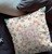 28" X 28" Off White And Purple Broadcloth Floral Throw Pillow