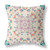 28" X 28" Off White And Purple Broadcloth Floral Throw Pillow