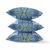 20"x20" Muted Blue Yellow Zippered Suede Geometric Throw Pillow