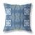 20"x20" Muted Blue Yellow Zippered Suede Geometric Throw Pillow