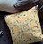 28" X 28" Yellow And Blue Broadcloth Floral Throw Pillow