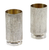 Pr Barked Design Beakers English Silver Plate C.1920