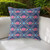 18"x18" Indigo Pink Zippered Suede Geometric Throw Pillow