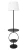 Elegant Designs Bedside Nightstand End Table Dual Shelf Decorative Floor Lamp
