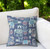 28" X 28" Blue and Gray Elephant Indoor Outdoor Throw Pillow
