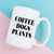 Coffee dogs and plants ceramic coffee mug
