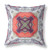 5" X 20" Peach Geometric Indoor Outdoor Throw Pillow
