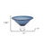 11" Blue Mouth Blown Crystal Round Pedestal Centerpiece Bowl