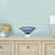 11" Blue Mouth Blown Crystal Round Pedestal Centerpiece Bowl