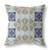20"x20" Green Pink Indigo Zippered Suede Geometric Throw Pillow
