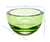 6 Mouth Blown Crystal European Made Lead Free Spring Green Bowl