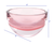6" Pink Mouth Blown Crystal Thick Walled Bowl