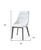 Set of Two White And Gray Upholstered Faux Leather Dining Side Chairs
