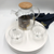 3 piece thermo glass Asian tea entertaining set for 2