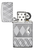 Zippo Slim Armor Diamond Pattern Design High Polish Chrome Lighter 