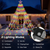 11.48FT 350LED Multicolored Christmas Star Waterfall Tree