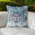 18"x18" Blue Aqua Yellow Zippered Suede Geometric Throw Pillow