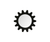 Cog 17" Round Black Metal Frame Wall Mirror
