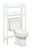 48" White Finish 2 Tier Solid Wood Over Toilet Organizer