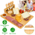 Bamboo Cheese Board Charcuterie Cheese Platter Board Serving Tray 