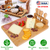 Bamboo Cheese Board Charcuterie Cheese Platter Board Serving Tray 