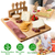 Bamboo Cheese Board Charcuterie Cheese Platter Board Serving Tray 