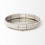 22" White Round Metal Indoor Outdoor Vanity Tray With Handles