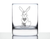 Cute Bunny Rabbit Whiskey Rocks Glass - Rabbit Gifts