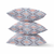 16"x16" Gray Red Blue Zippered Suede Geometric Throw Pillow